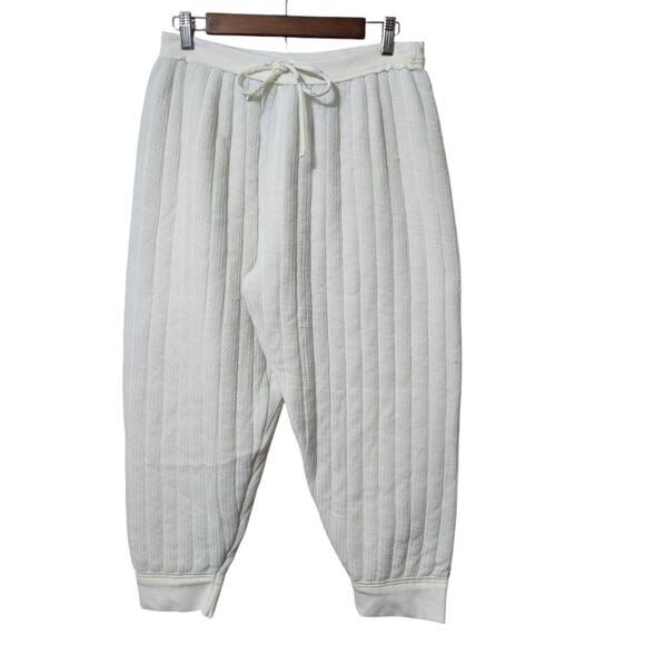 Free People Intimately Medium Knit‎ Lined Pantaloon Jogger Thermal Cream NWOT - Picture 2 of 9